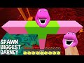 This is a SUPER SECRET WAY TO SPAWN BIGGEST BARNEY and FRIENDS in Minecraft TITAN