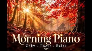 Morning in the Red Maple Forest 🍁 Soft Piano with Birds & Gentle Stream screenshot 4
