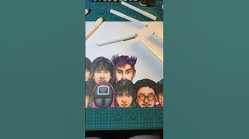 Drawing Squid Game with Ohuhu markers “Thanos” #squidgame #netflix #ohuhumarkers #shorts
