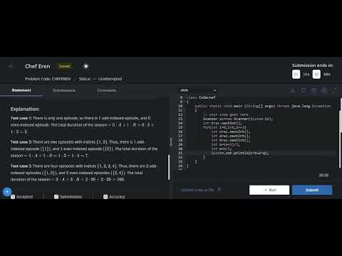Chef Eren  codechef solution starters 83 # codechef # starters 89
