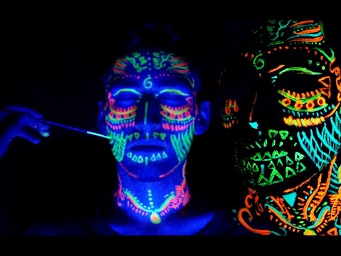 4 Super EASY Blacklight UV Face Paint Designs Tutorial