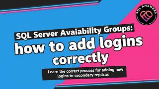 SQL Server Availability Groups: how to add logins correctly