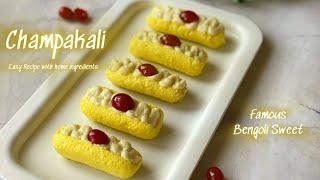 How to make Champakali Sweet at home 💛😛 Bengoli Dessert Recipe by @foodkajahan
