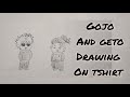 How to draw gojo and geto on tshirt ...✨💙🖤