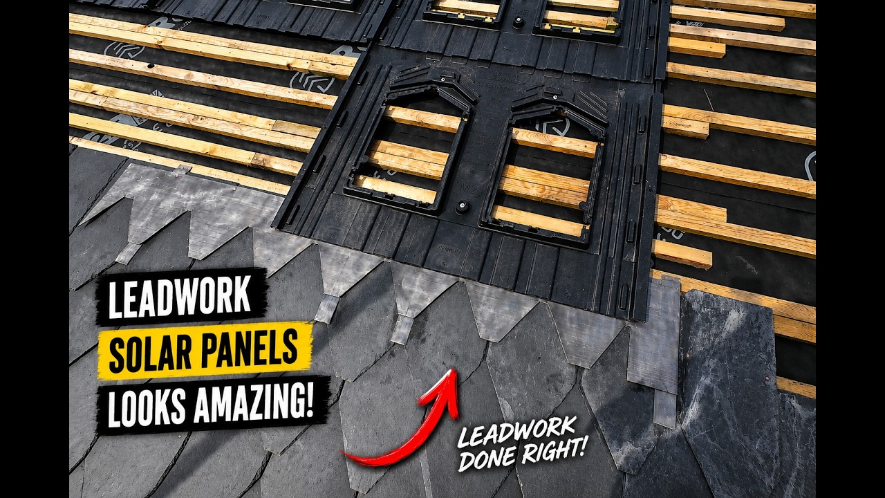 Today's Self Build episode is all about installing the GSE solar panel mounting system on our traditional slate roof. We finish the lead flashing details, fit the mounting trays, make repairs to the roofing felt, and continue work on the water room and outbuilding.Along the way I test a new camera setup, battle the heat, make a few mistakes, and show the traditional roofing techniques used to integrate modern solar technology into a heritage-style building project.We also visit Harewood House to gather inspiration for the ceiling restoration at Bridlington, studying historic colours, decorative details, and classic Robert Adam-style interiors.In this video:
✔ Solar panel roof installation
✔ Traditional leadwork and flashing
✔ Slate roofing details
✔ Roof repairs and felt patching
✔ Restoration project update
✔ Outbuilding conversion progress
✔ Harewood House visit
✔ Heritage renovation inspirationIf you enjoy restoration, self-build projects, traditional craftsmanship, roofing, heritage buildings, and off-grid solar installations, subscribe for weekly project updates.Share this Video with friends and family: https://youtu.be/_S8FXMwilEU
Join our Channel - You can subscribe to our channel below.
http://www.youtube.com/user/UKRestorationServices?sub_confirmation=1Social Media
---------------------
https://www.facebook.com/ukrestorationservices
https://www.instagram.com/ukrestorationservices/
https://twitter.com/UKRestoration
https://www.linkedin.com/company/2559882/
https://www.tiktok.com/@ukrestorationservicesOther  @UKRestorationServices videos of the Self-Build
https://youtu.be/TfQw0l-psRA
https://youtu.be/5iy0oD0BdAM
https://youtu.be/AcF30fJ_Dmk?si=wlLOFGlaxAIVr7S7
https://youtu.be/ZvxTEDR5_hM?si=FeH-gCX48vOLCznm
https://youtu.be/pFCsnqsMk5c?si=qvRLL0OkW19t_Cjq
https://youtu.be/no3QMwH4yxQ?si=8_zh0IpTU7mI_i2m
#diy #home #renovation #solar  #solarpanels #roofing #leadwork #slateroof #selfbuild #building #builder  #offgrid #construction