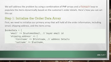 How to Create a Dynamic Array in PHP for Orders