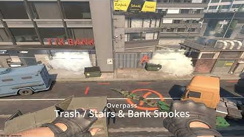 CS2 Overpass Trash / Stairs and Bank Smoke from Banana