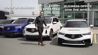 O'Neill Acura | Four Day Sales Event | Trade Bonuses | Spin the Wheel | 0% Financing