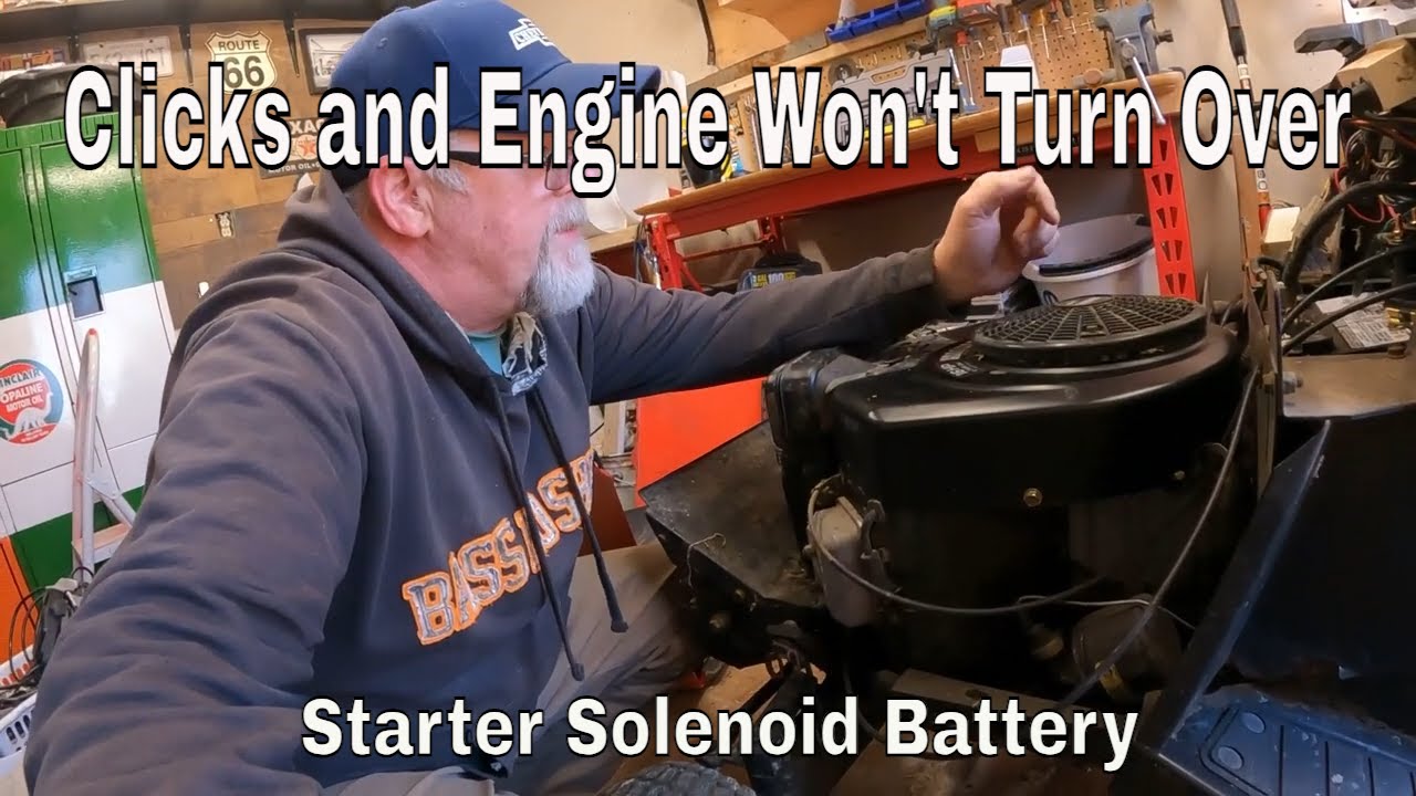 Lawn Tractor Clicks But Won't Start What's Wrong? YouTube