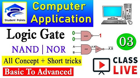 Computer Application Suggestion 2021 | Logic Gate | Basic to Advanced Introduction | NAND NOR