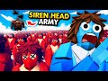 Fighting SIREN HEAD And His DOOMED ARMY In TABS (Totally Accurate Battle Simulator Funny Gameplay)