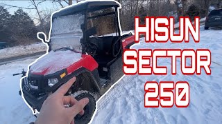 UTV Off Road In Snow | HISUN SECTOR 250 Review