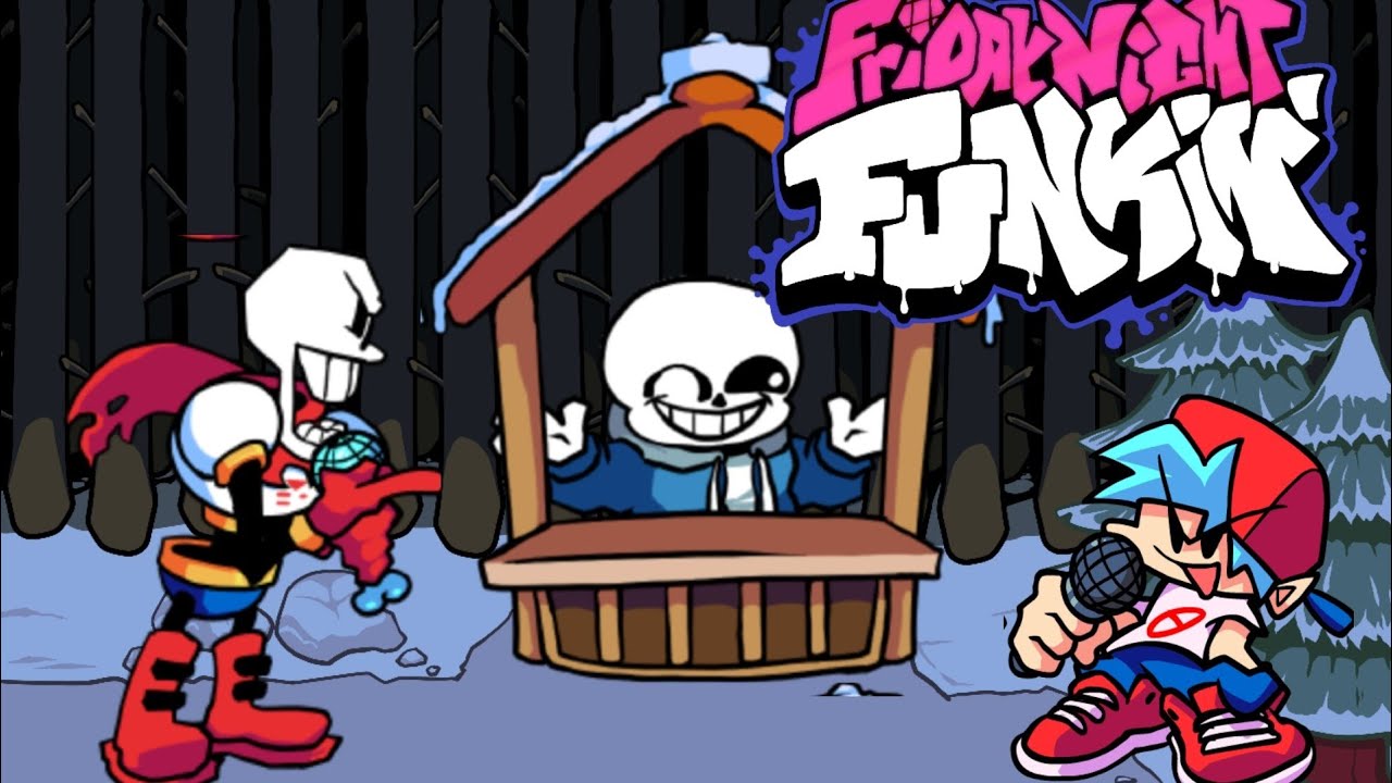 FNF mod Fallen sans y papyrus android zip optimizado gama baja low-end ...