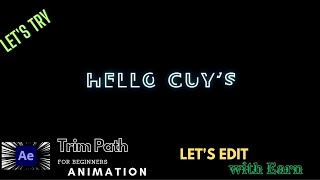 trim path animation in after effect || tutorial ||  video