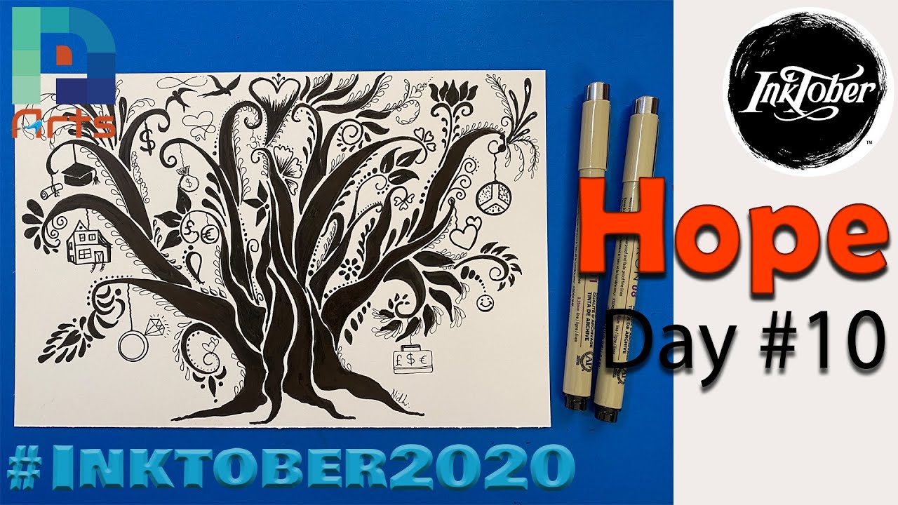 Hope - Day #10 - Inktober 2020 - Very Easy - 'Tree of Hope'