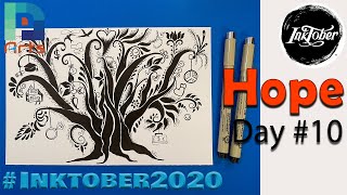 Hope - Day #10 - Inktober 2020 - Very Easy - 'Tree of Hope'