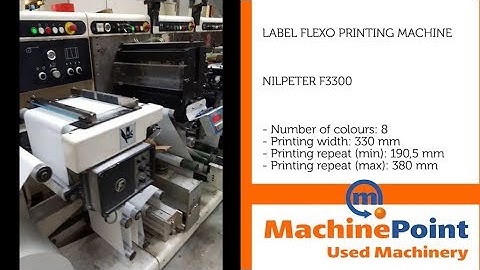 NILPETER F3300 Used LABEL FLEXO PRINTING MACHINES MachinePoint MACHINES
