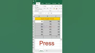autosum in excel  Alt +=  sum shortcut trick in excel Quickly Sum #shorts #shortsfeed #shorts #excel
