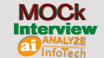 Mock Interview || TCS Interview - Analyze InfoTech