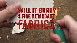 Fabric Burn! Testing Fire Retardant Fabrics: Sunforger Tent Canvas, 18oz Vinyl, &amp; 12oz Duvetyne