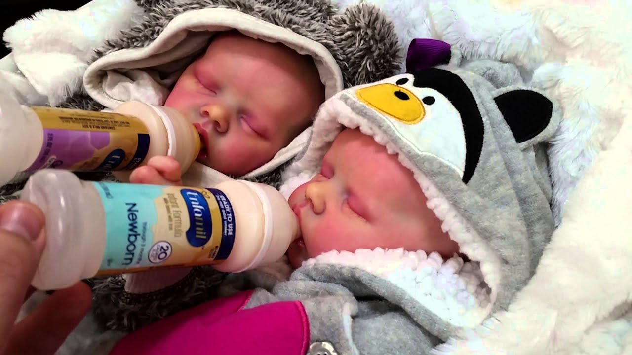 A Bottle For Two Feeding Reborn Baby Twins YouTube