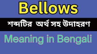 Bellows Meaning In Bengali /Bellows mane ki