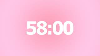 58 Minute Timer πΈ No Music | 58 Minute Aesthetic Countdown Timer | 58 Minute With Alarm