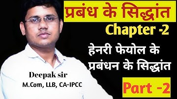 प्रबन्ध के सिद्धान्त -हेनरी फेयोल प्रबन्ध के सिद्धान्त