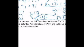 Writing Systems of Equations Video