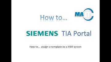 How to... assign a template to the HMI in Siemens TIA Portal