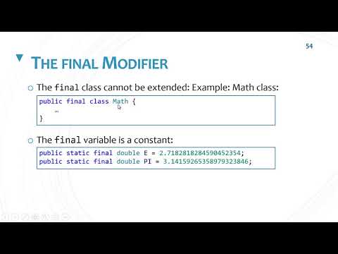 Final Class and Final Methods