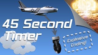 Famous 45 sec exploding countdown timer with Jet Plane Net Worth