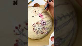 Beautiful Wildflower Painted Bread! 🌼 #sourdoughbread #shorts Profile