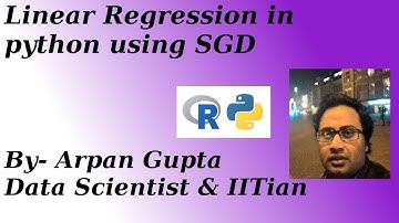Linear Regression using Stochastic Gradient Descent in Python |Arpan Gupta