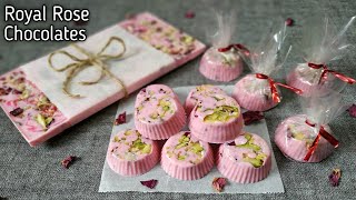 Royal Rose Chocolates / How to make Rose Chocolates at home / Homemade Chocolate Recipe Resimi