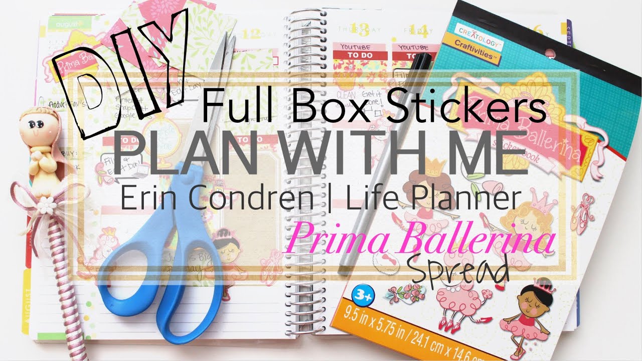 How to Make Full & Half Box Stickers for Erin Condren Planner | Plan ...