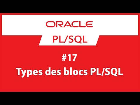 Formation Oracle PL/SQL : #17 Les types des blocs PL/SQL