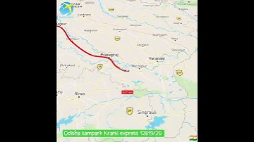 odisha sampark Kranti express 12819/20 train route #maptrain