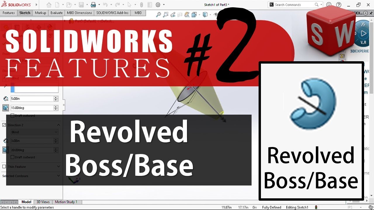 SOLIDWORKS - Вращающаяся опора/основание