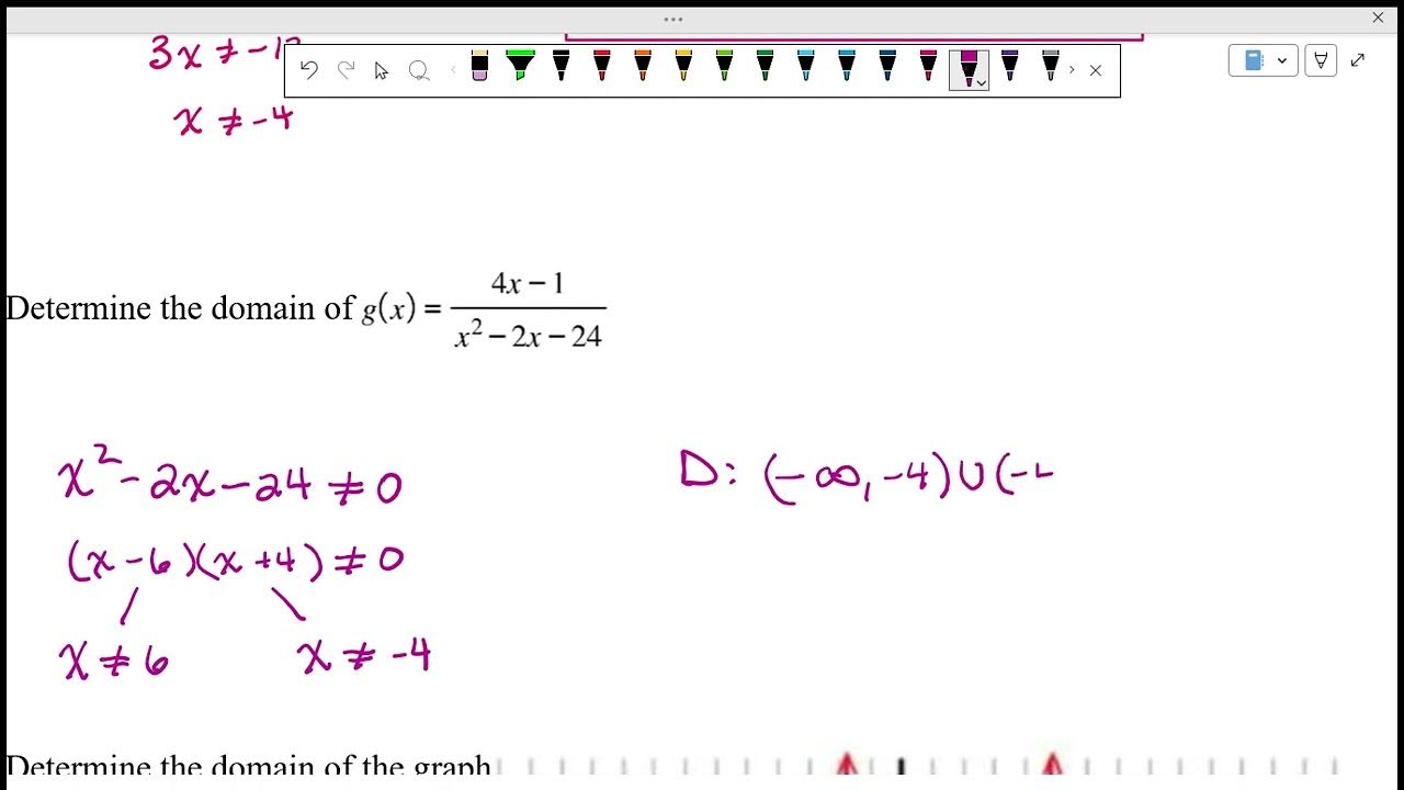 Domain of rational functions youtube