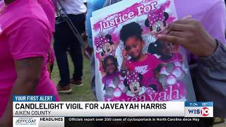 Hundreds gathered in Aiken County on Thursday evening to honor the life of 4-year-old Javeayah