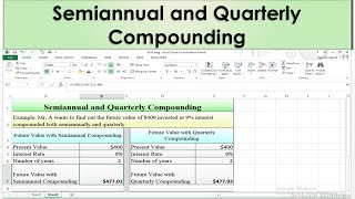 How to calculate Future value with semiannual and Quarterly compounding