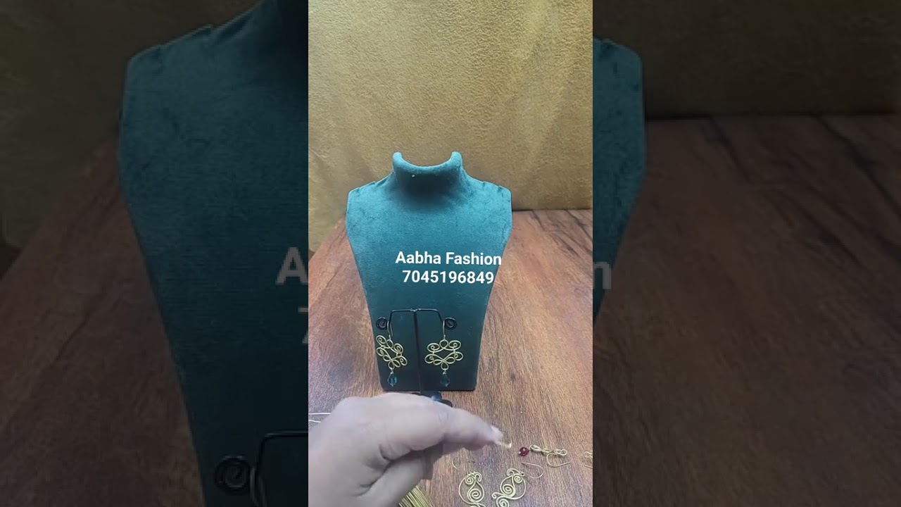 Wire work earrings and Demo of treble clef design earring.