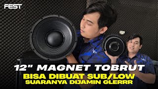 REKOMENDASI KOMPONEN SPEAKER 12 INCH COIL 4😍COCOK UNTUK SUB MINIATURAN ATAU UNTUK LOW ENAK BANGET🥰🔥