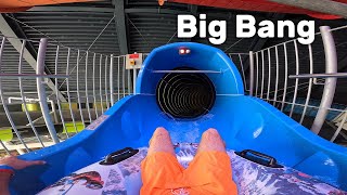 Big Bang X-Treme Level Water Slide In The Worlds Largest Thermal Spa Therme Erding Germany, Pov 4K