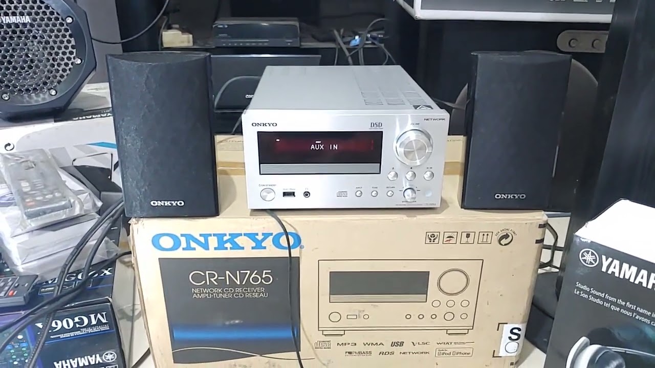 CD Receiver ONKYO CR-N765 Ft Speaker ONKYO SKF-528 Testing in