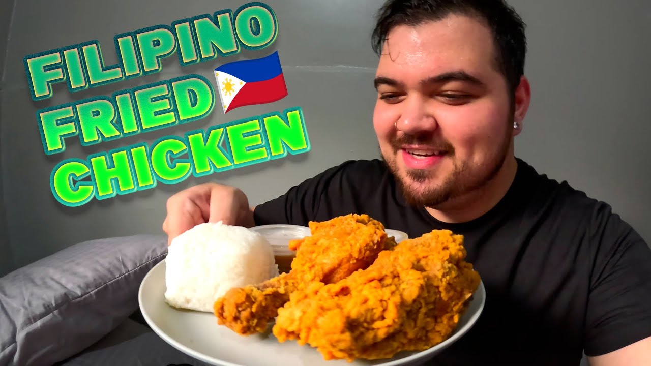 Eating Filipino Fried Chicken on a Rainy Day in the Philippines 🇵🇭