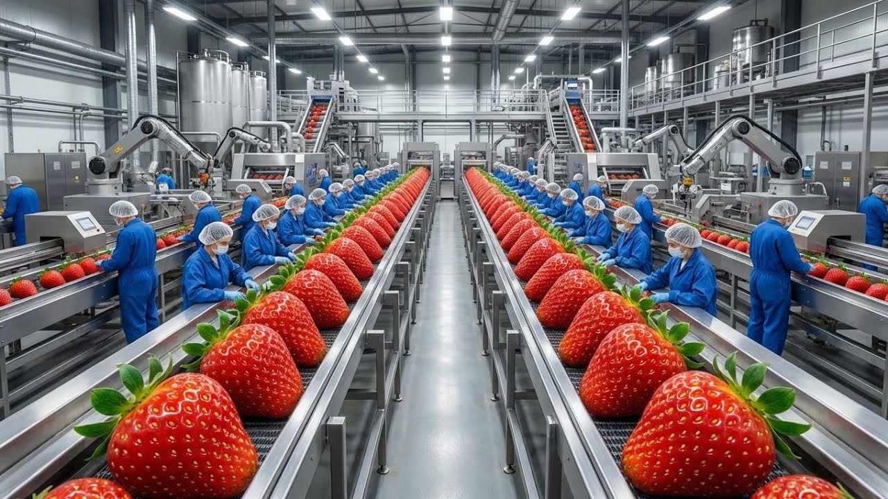 Inside a Largest Factory That Turns Fresh Strawberries Into Jam — From Farm to Jar