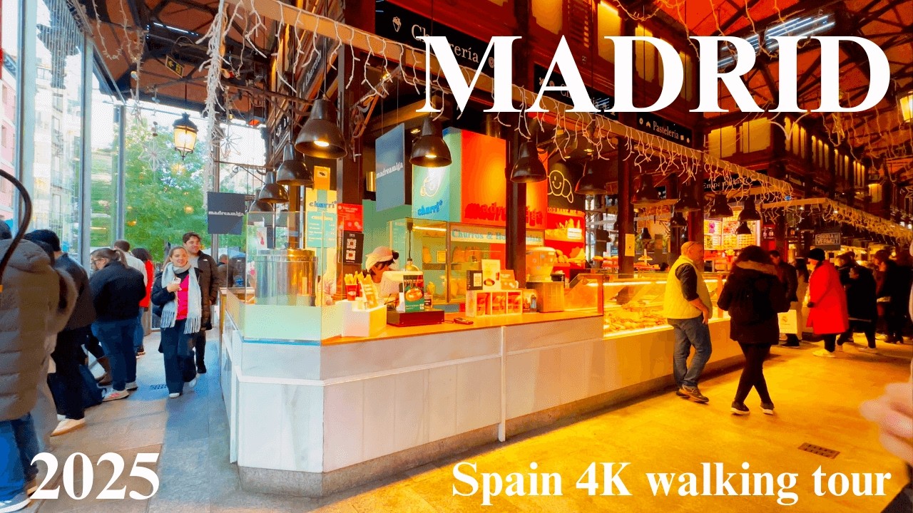 Madrid Walking Tour 2025 with Music | 4K Ultra HD