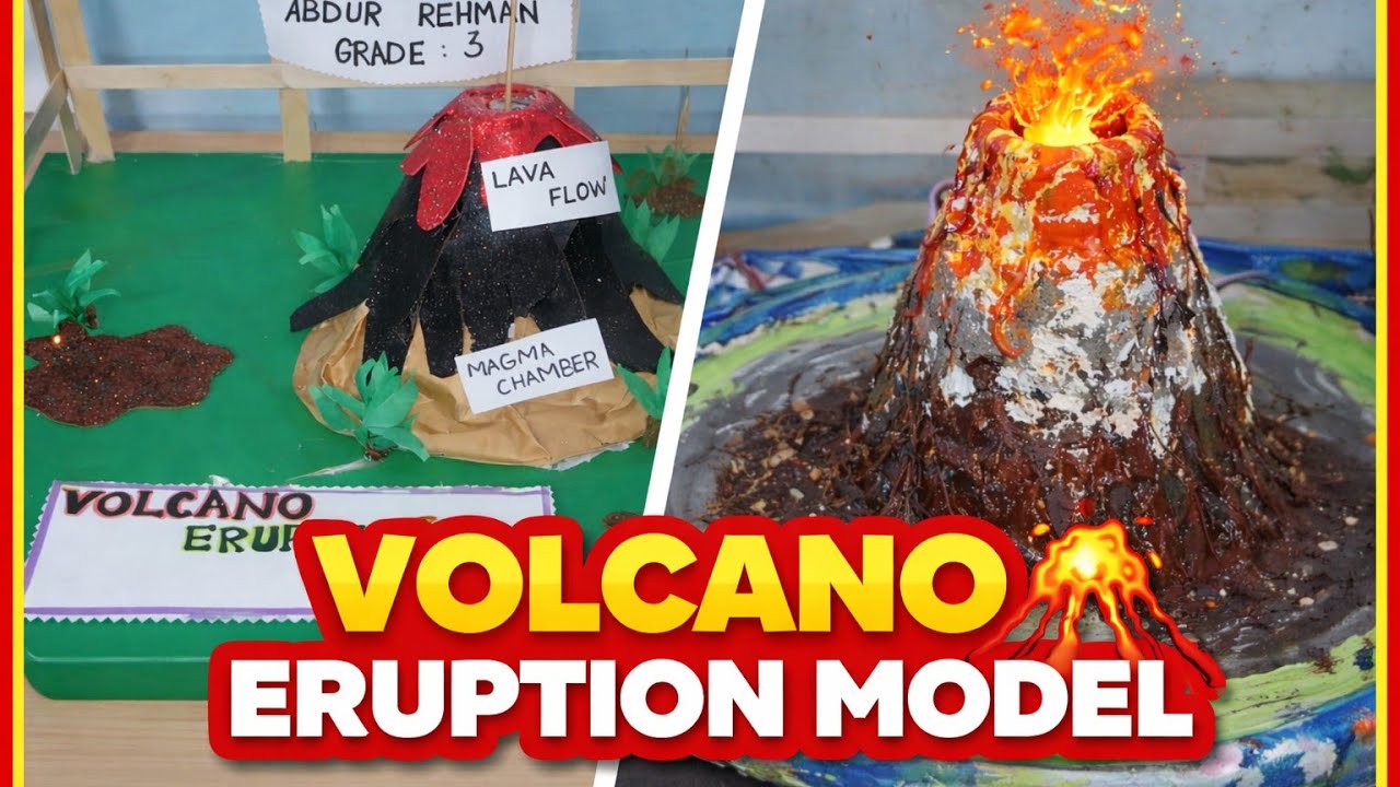 Volcano Eruption Model 🌋 | Best Science Project for Kids | School Exhibition